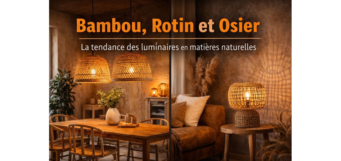 Bambou, rotin et osier : la tendance des luminaires en matières naturelles